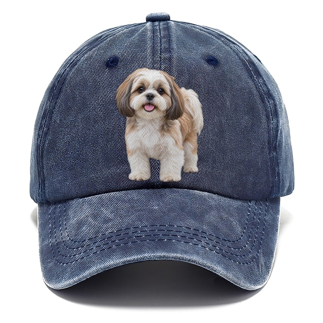 Shih Tzu Standing Top Breeds Classic Cap – Twilight Navy