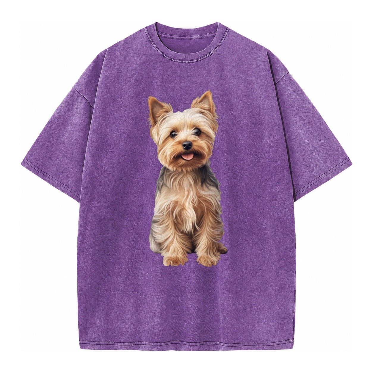 Yorkshire Terrier Dog Vintage T-shirt – Purple