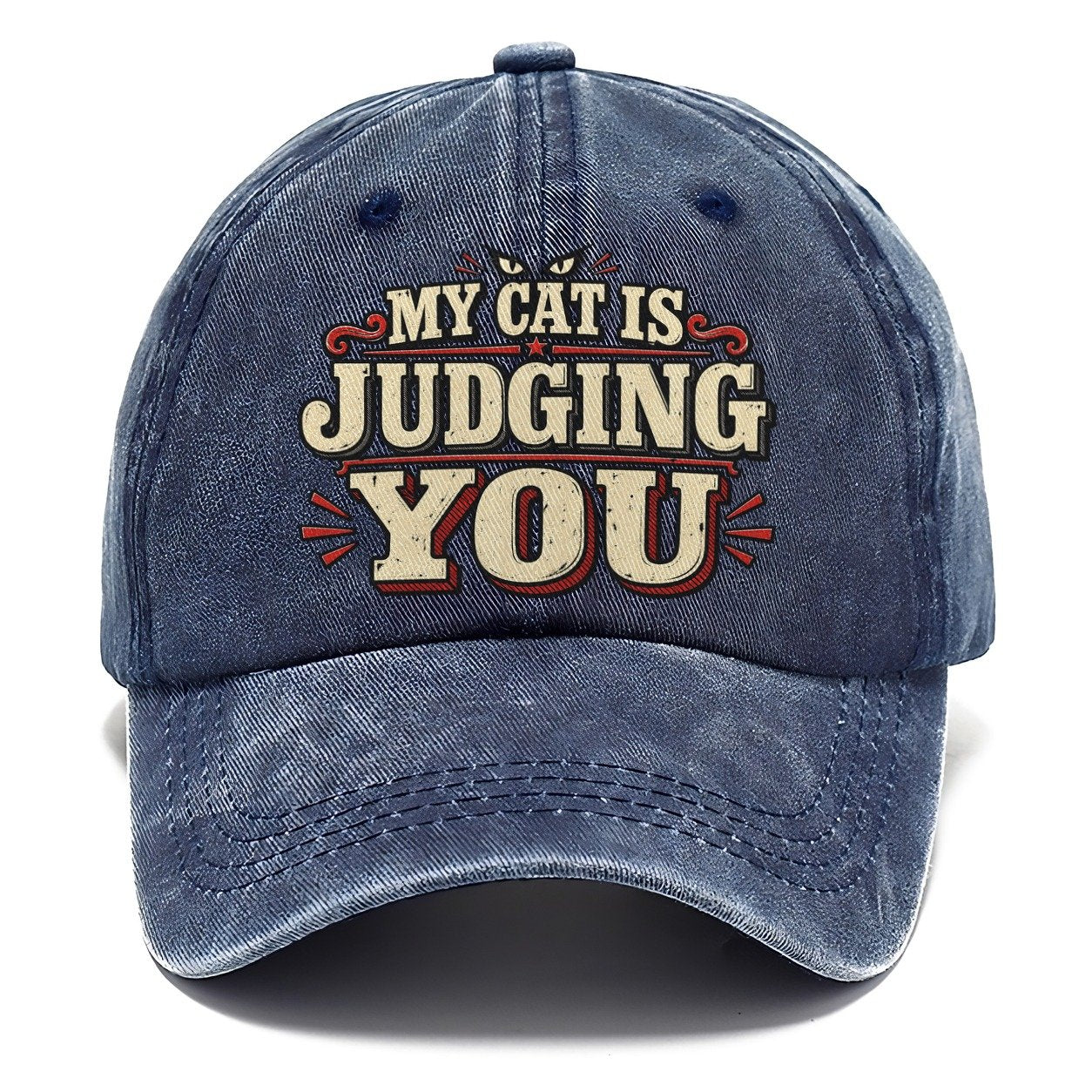 My Cat Is Judging You American Wit Classic Cap – Twilight Navy