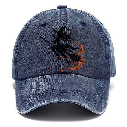 Airborne Witch On A Broom Witch Magic Classic Cap – Twilight Navy