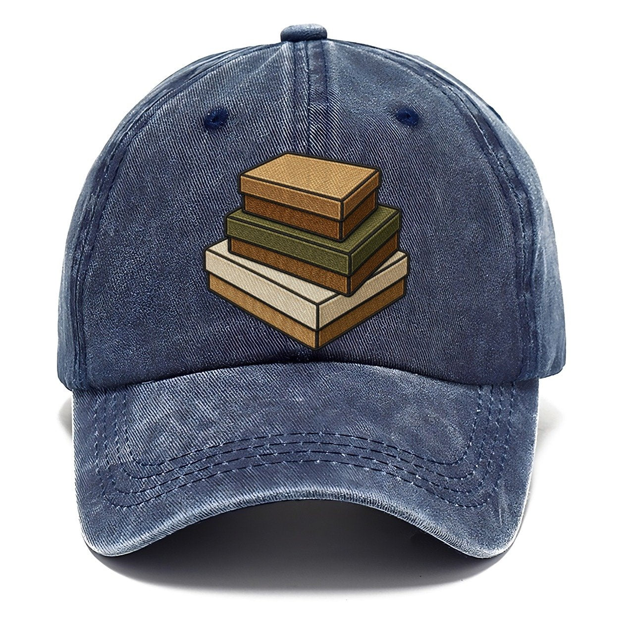 Stack Of Three Blank Lid Game Boxes Board Games Classic Cap – Twilight Navy