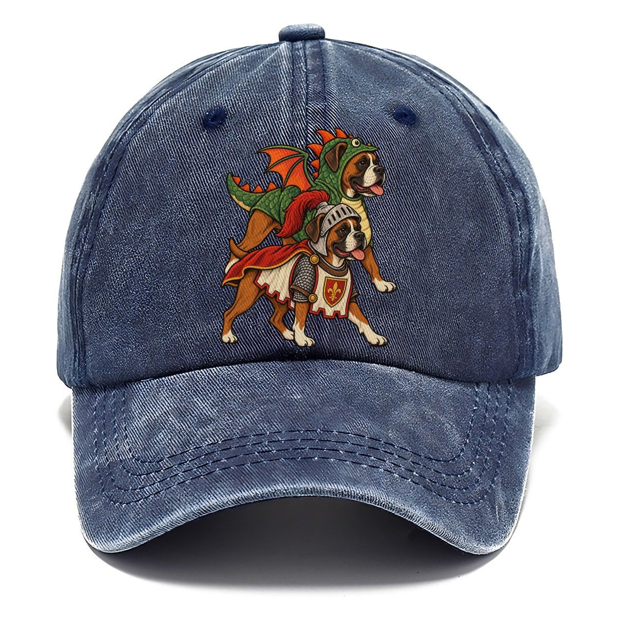 2 Boxers In Halloween Costumes Hdp 32 Parade Lineup Halloween Dog Parade Classic Cap – Twilight Navy