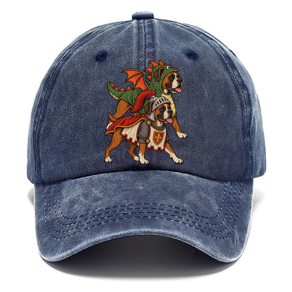 2 Boxers In Halloween Costumes Hdp 32 Parade Lineup Halloween Dog Parade Classic Cap – Twilight Navy