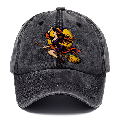 Pop Art Witch on Broom Classic Cap – Graphite
