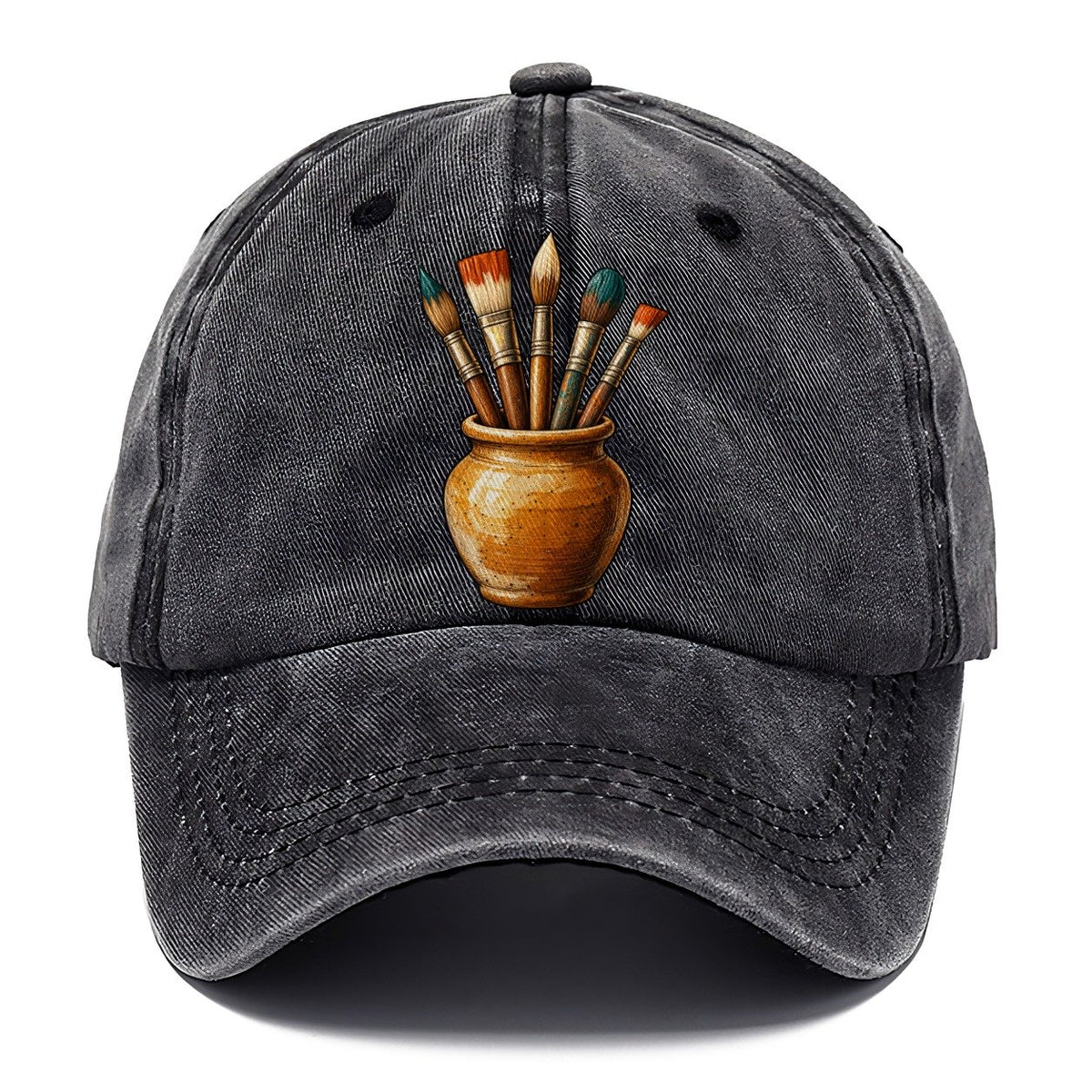 Paintbrush Jar In Ochre Pastimes Companions Classic Cap – Graphite