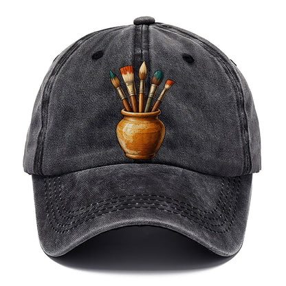 Paintbrush Jar In Ochre Pastimes Companions Classic Cap – Graphite