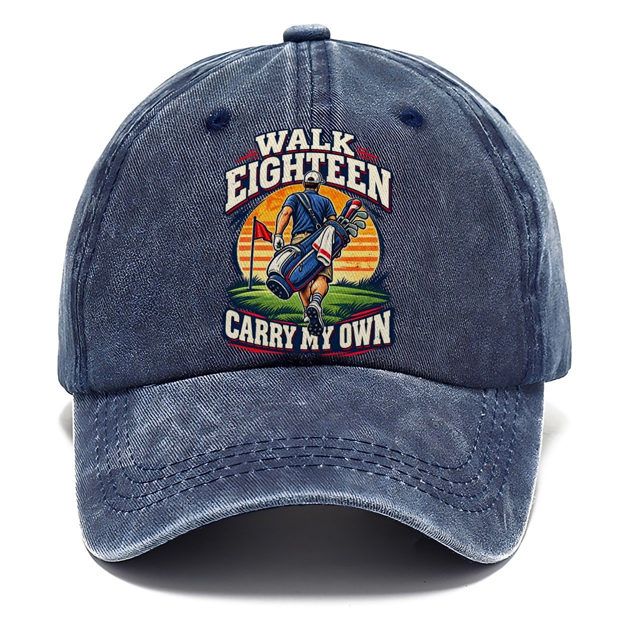Walk Eighteen Carry My Own Golf Life Classic Cap – Twilight Navy