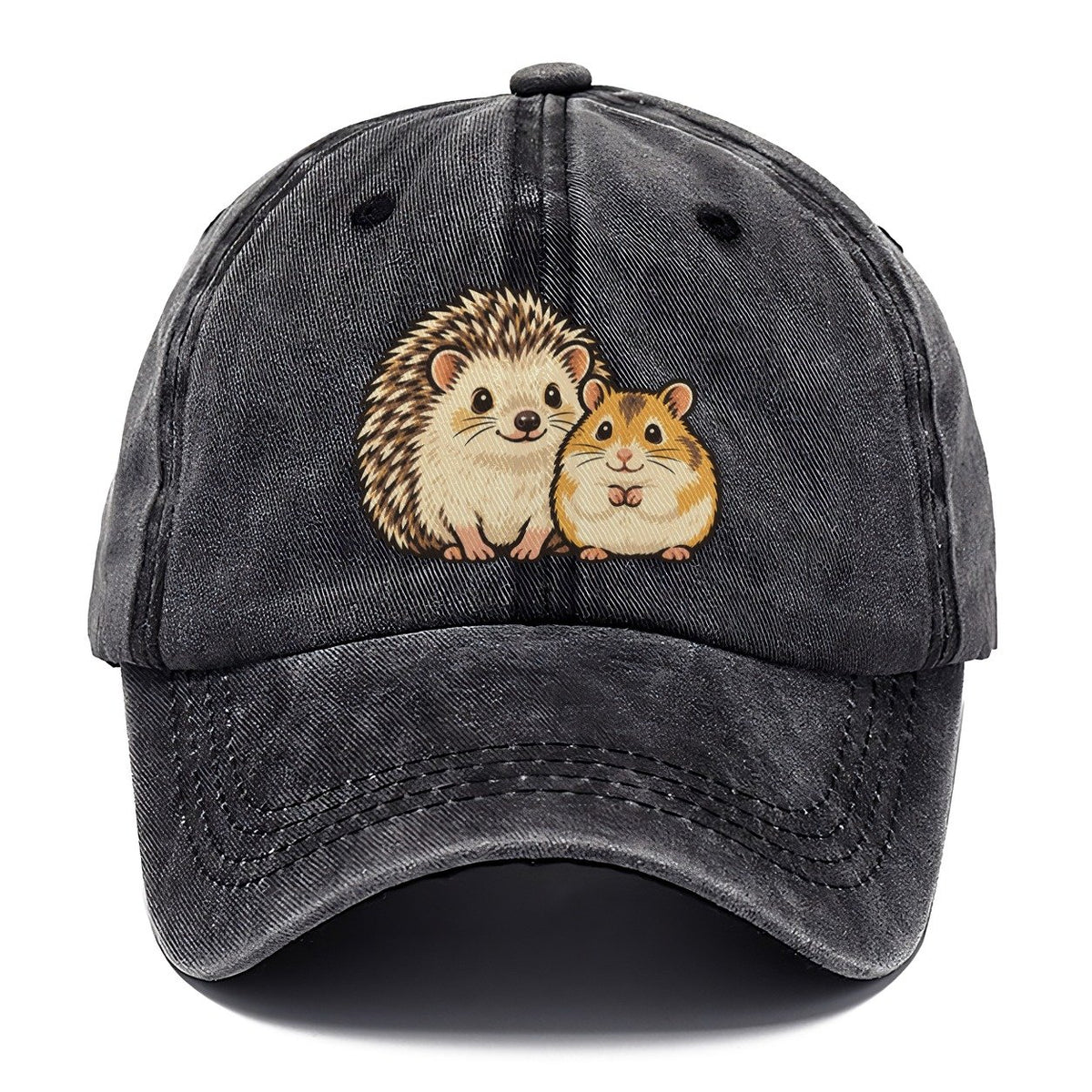 Hedgehog And Hamster Small Pet Logos Classic Cap – Graphite