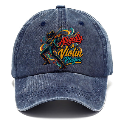 Allegedly A Violin Player Music Instruments Classic Cap – Twilight Navy