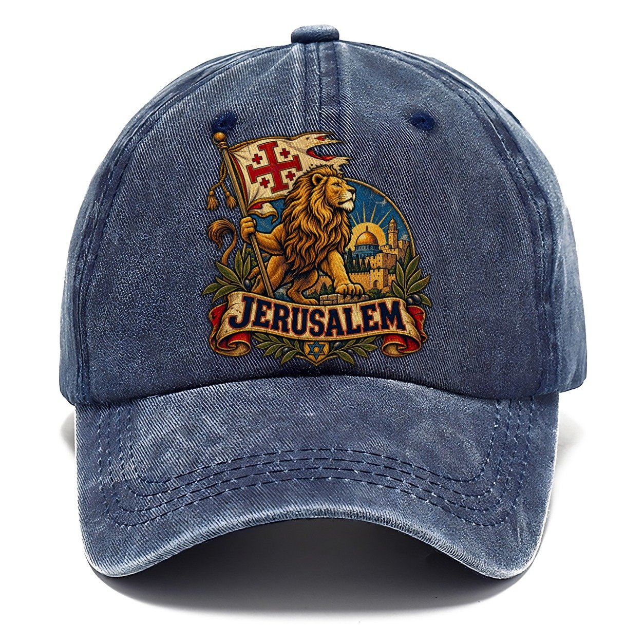 Lion With Jerusalem Banner Jerusalem Classic Cap – Twilight Navy