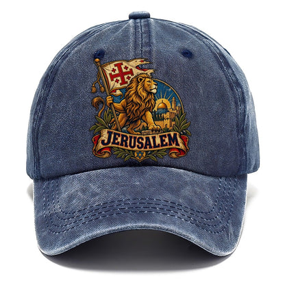 Lion With Jerusalem Banner Jerusalem Classic Cap – Twilight Navy