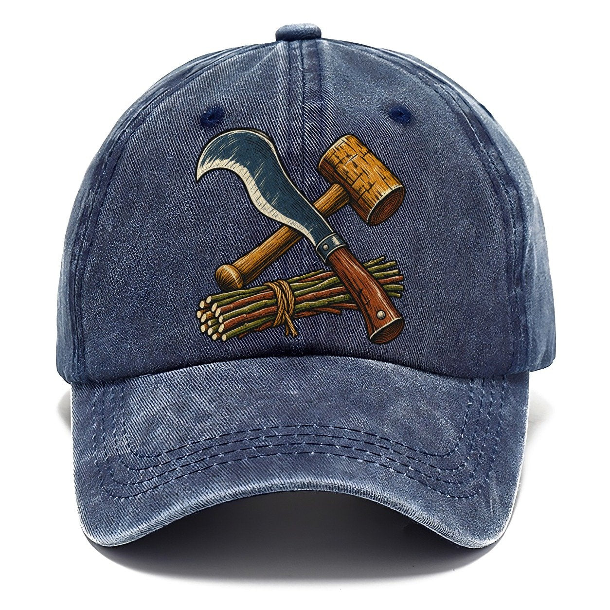 Hedgelayer Billhook Mallet And Hazel Rods Uk Culture Heritage Classic Cap – Twilight Navy