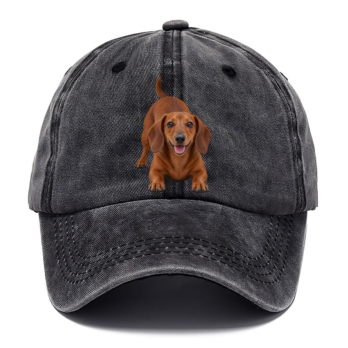 Dachshund Play Bow Top Breeds Classic Cap – Graphite