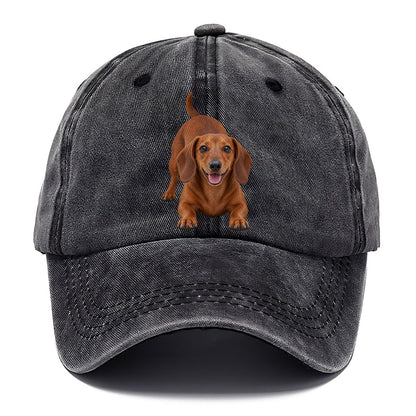 Dachshund Play Bow Top Breeds Classic Cap – Graphite