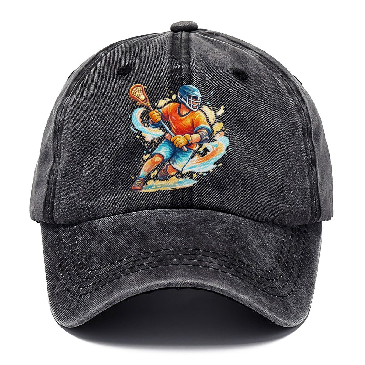 Lacrosse Player Cradling Stick Classic Cap – Graphite