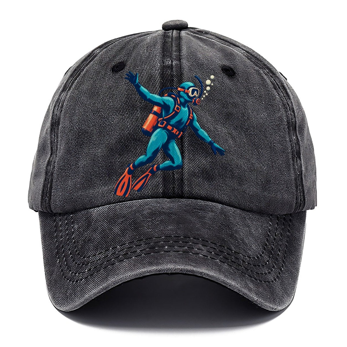 Scuba Diver with Bubbles Classic Cap – Graphite