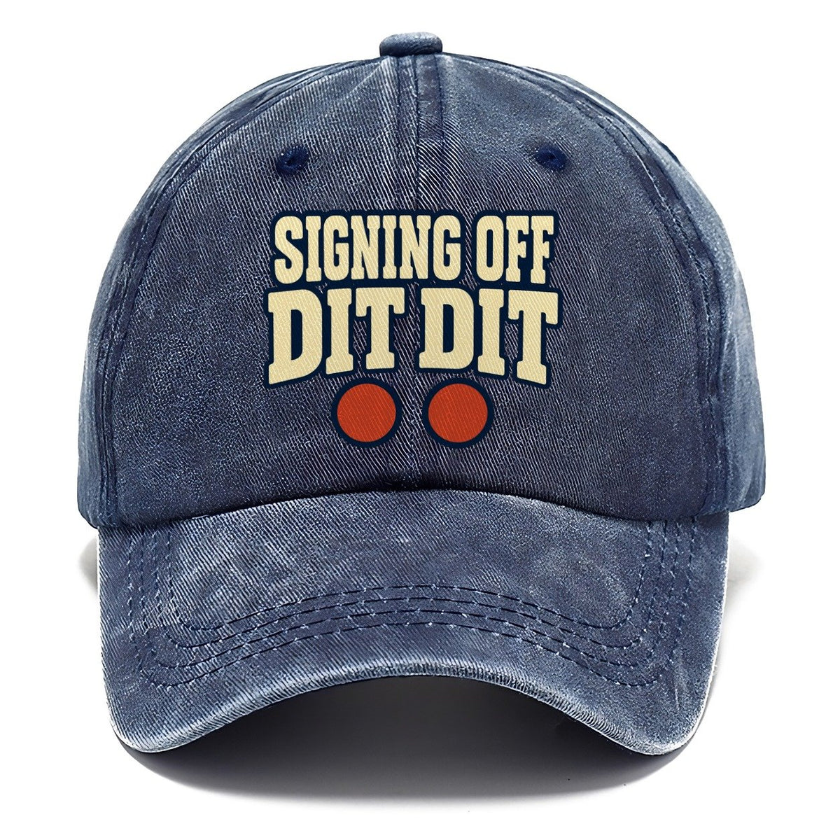 Signing Off Dit Dit Amateur Radio Classic Cap – Twilight Navy