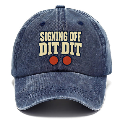 Signing Off Dit Dit Amateur Radio Classic Cap – Twilight Navy