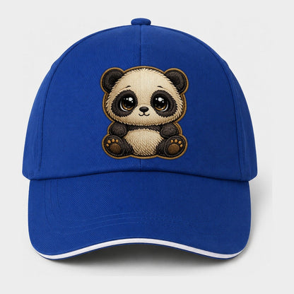 Baby Giant Panda Cub Contrast Trim Cap – Royal Blue