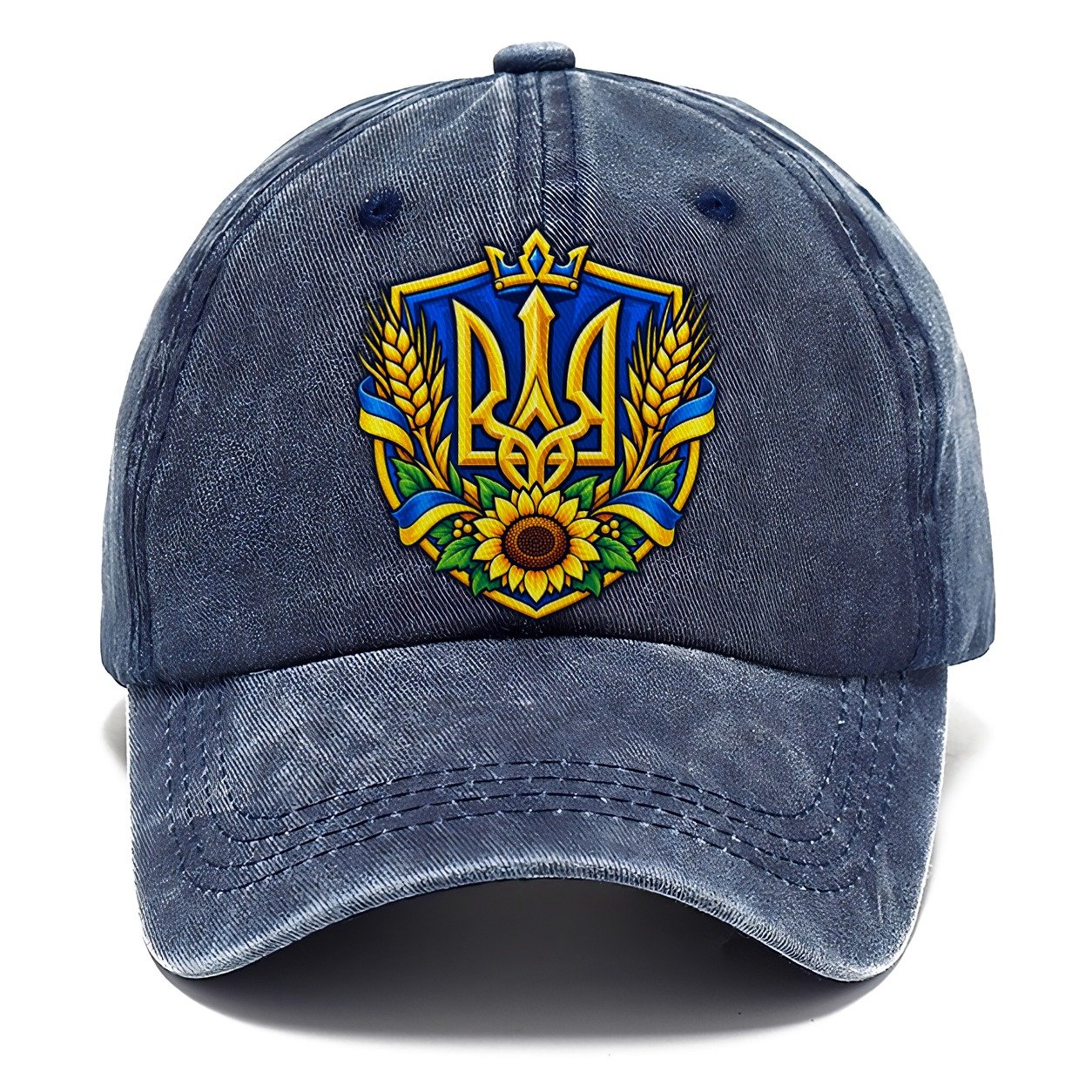 Ukraine Heraldic Crest Country Logos Classic Cap – Twilight Navy