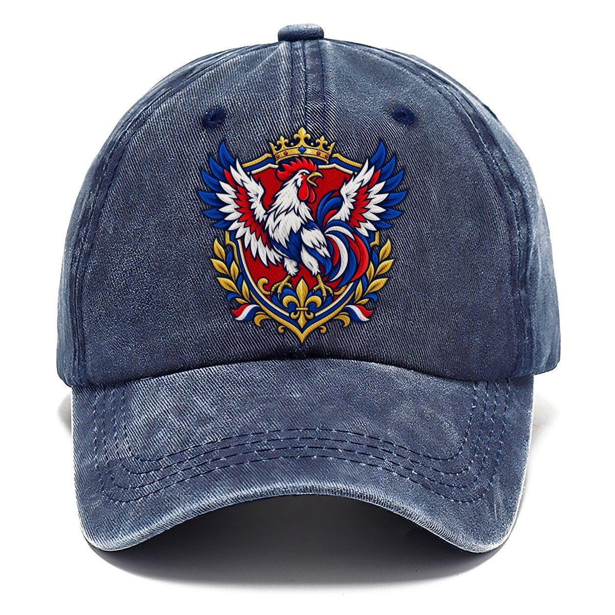 France Heraldic Crest Country Logos Classic Cap – Twilight Navy