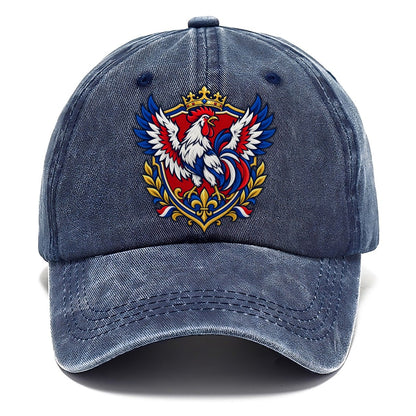 France Heraldic Crest Country Logos Classic Cap – Twilight Navy