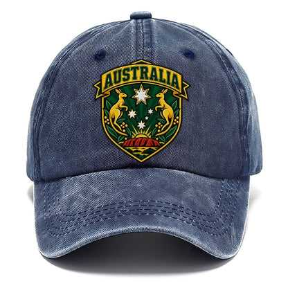 Australia Retro Badge Country Logos Classic Cap – Twilight Navy