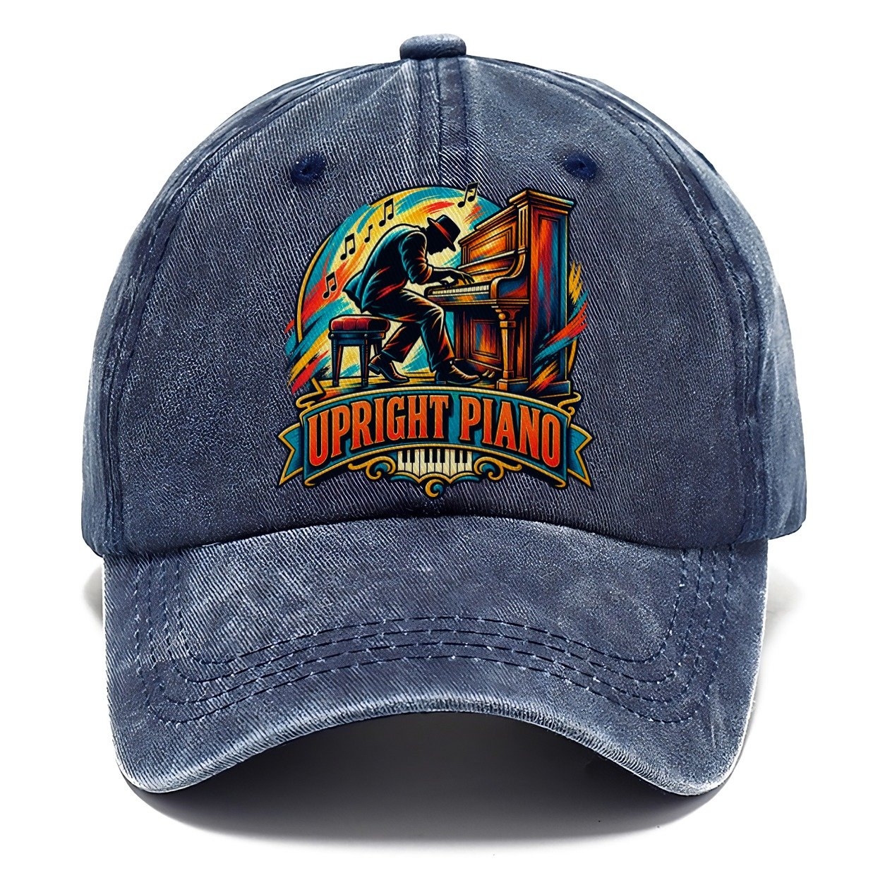 Upright Piano Crest Music Instruments Classic Cap – Twilight Navy