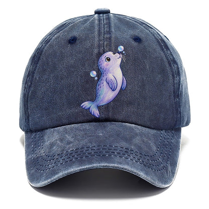 Seal Bubble Snoot Sea Sprite Classic Cap – Twilight Navy