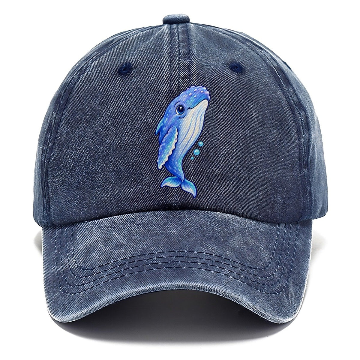 Humpback Whale Gentle Rise Sea Sprite Classic Cap – Twilight Navy