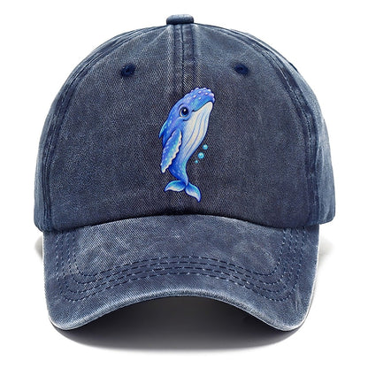 Humpback Whale Gentle Rise Sea Sprite Classic Cap – Twilight Navy