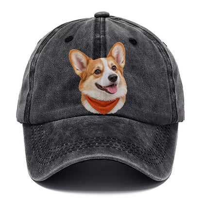 Corgi Autumn Bandana Character Club Classic Cap – Graphite