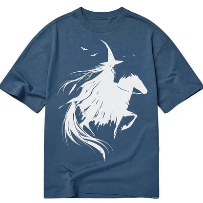 Witch On Horse Classic T-shirt – Twilight Navy