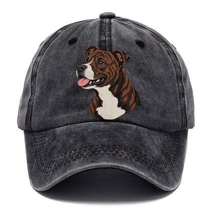Brindle Pitbull Portrait Classic Cap – Graphite
