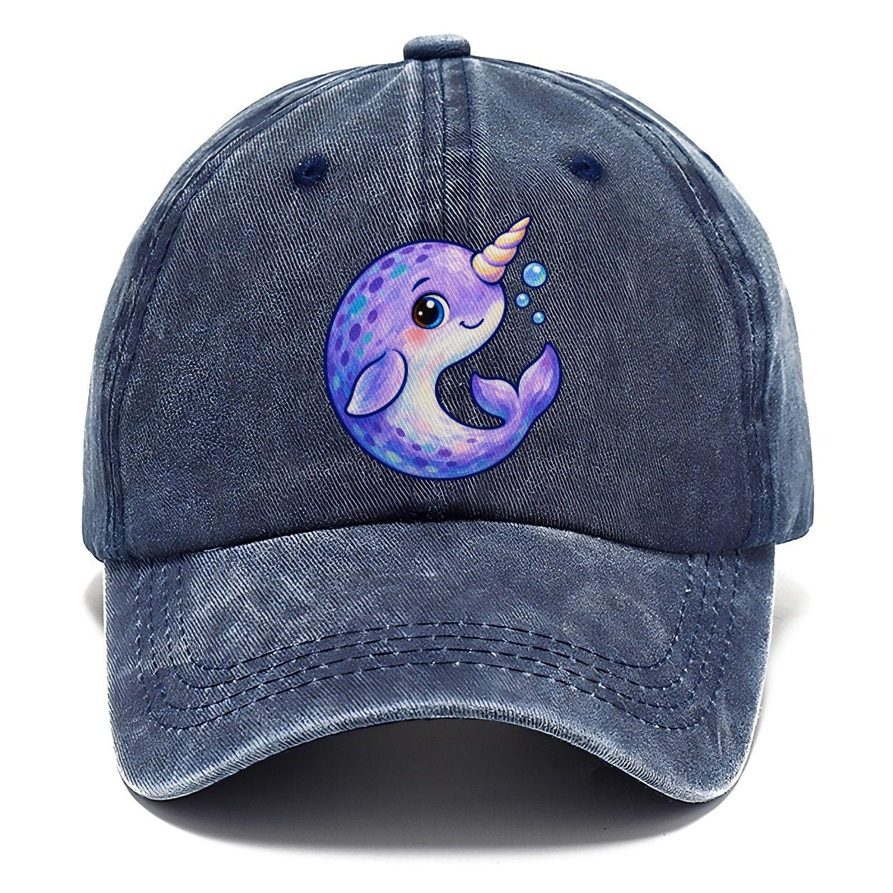 Narwhal Crescent Curl Sea Sprite Classic Cap – Twilight Navy