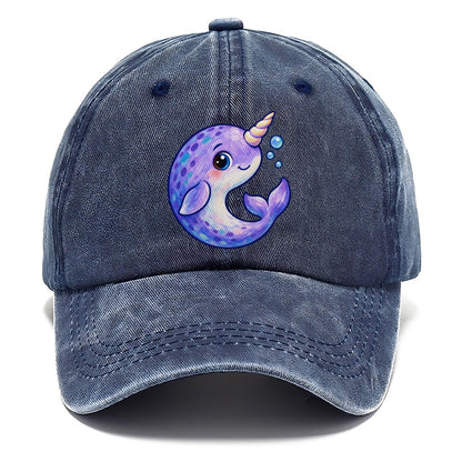 Narwhal Crescent Curl Sea Sprite Classic Cap – Twilight Navy