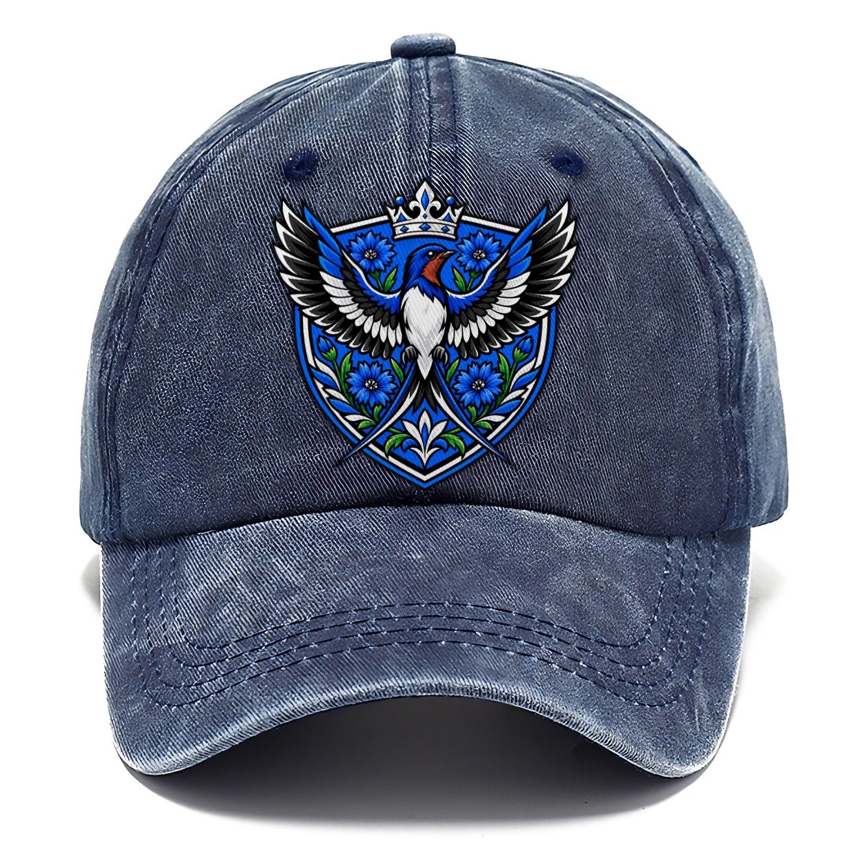Estonia Heraldic Crest Country Logos Classic Cap – Twilight Navy