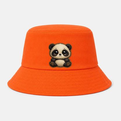 Baby Giant Panda Cub Cotton Bucket Hat – Orange
