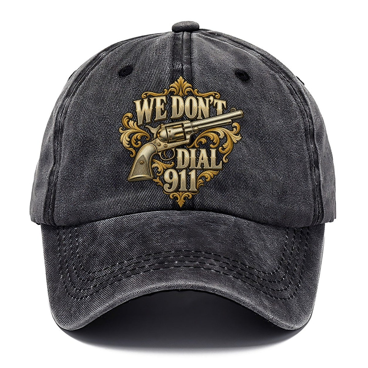 Banknote Engraving We Don't Dial 911 Classic Cap – Graphite