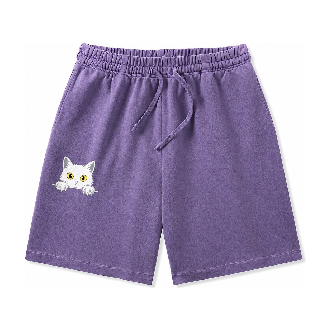 Black Cat Washed Shorts – Purple
