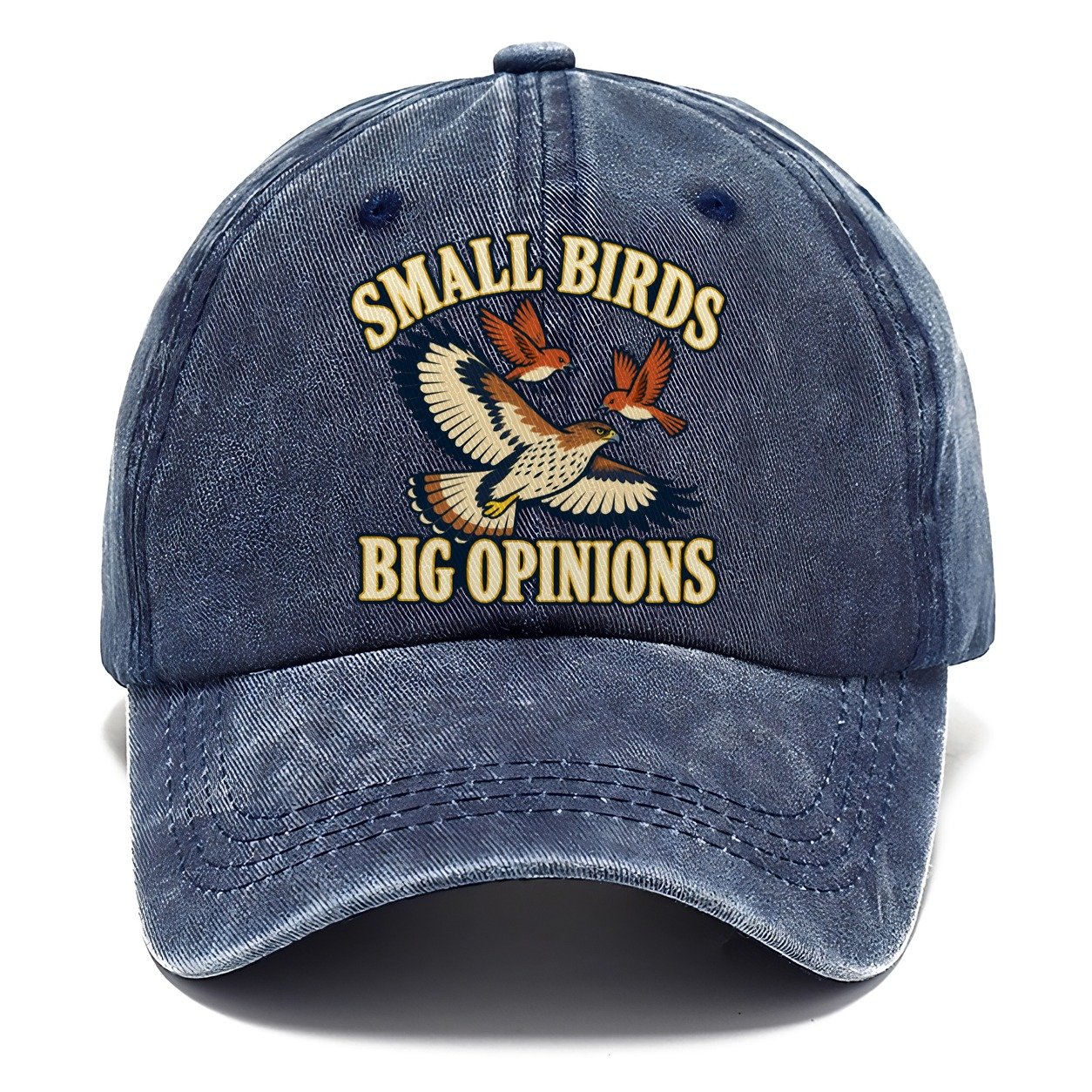 Small Birds Big Opinions Birdwatching Classic Cap – Twilight Navy
