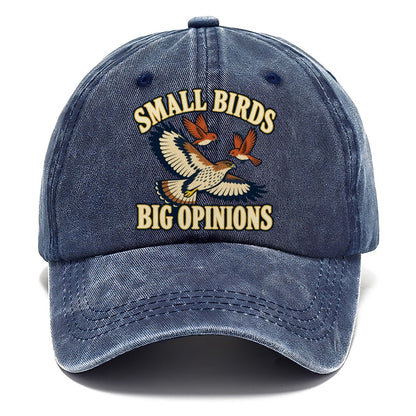Small Birds Big Opinions Birdwatching Classic Cap – Twilight Navy
