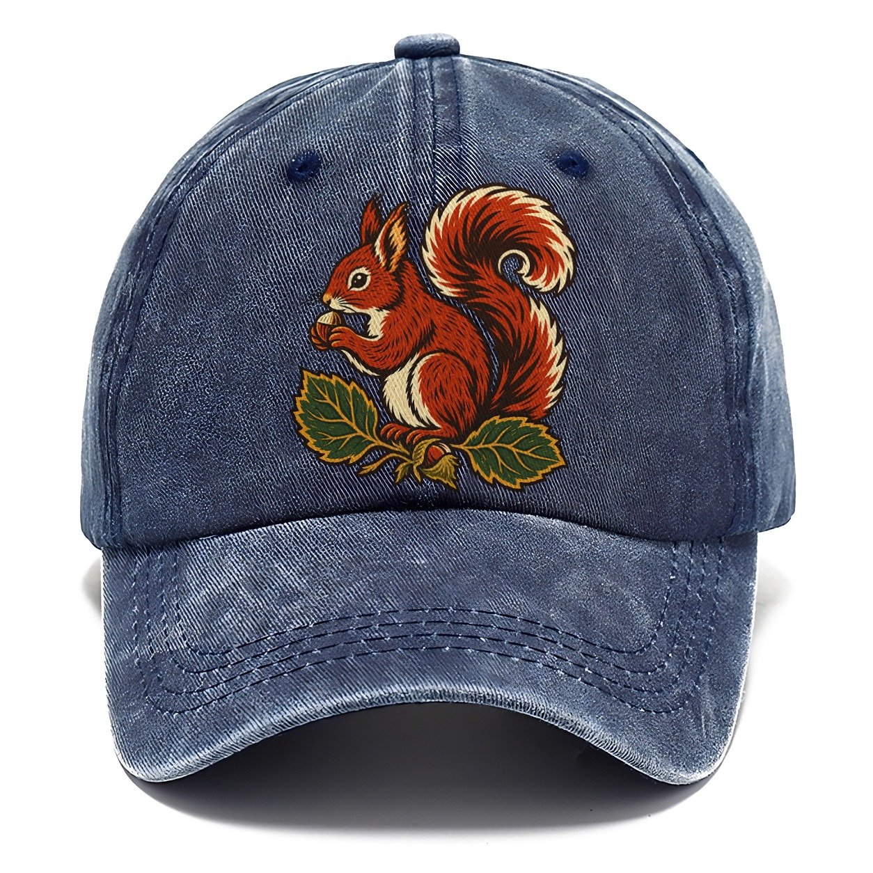 Lake District Red Squirrel And Hazelnuts Uk Culture Heritage Classic Cap – Twilight Navy