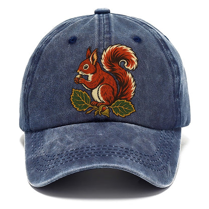 Lake District Red Squirrel And Hazelnuts Uk Culture Heritage Classic Cap – Twilight Navy