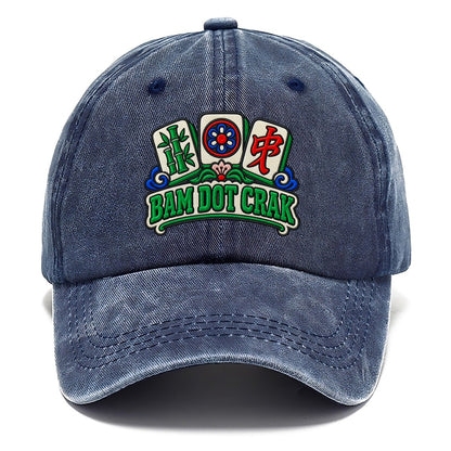 Bam Dot Crak Mahjong Game Night Classic Cap – Twilight Navy