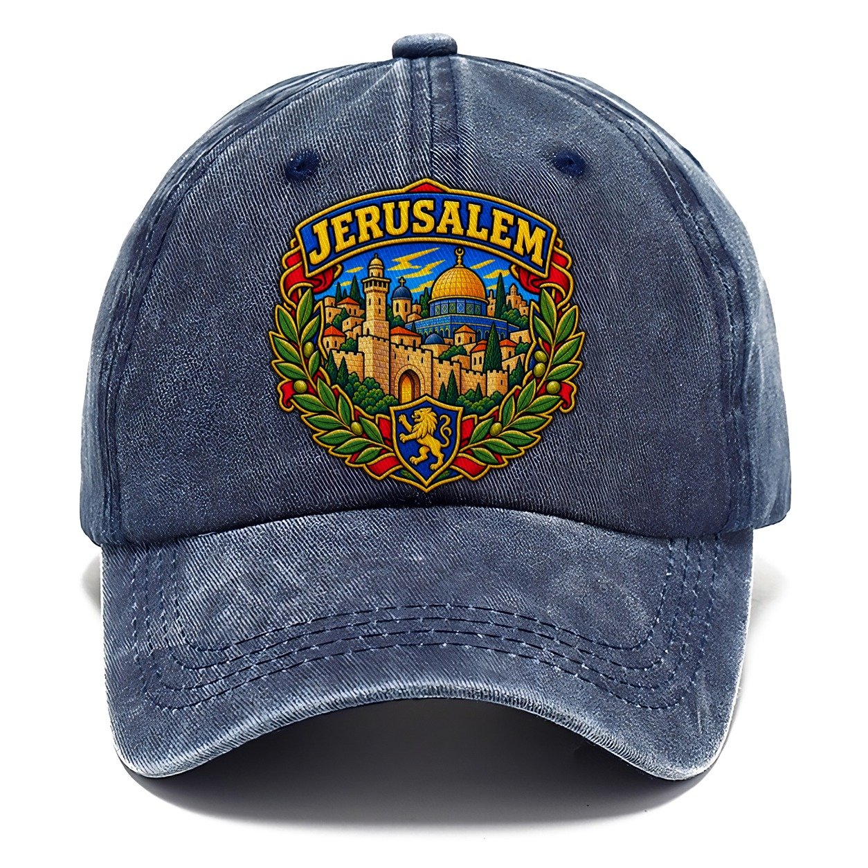 Skyline With Jerusalem Arc Jerusalem Classic Cap – Twilight Navy