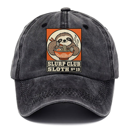 Sloth Slow Slurp Club Classic Cap – Graphite