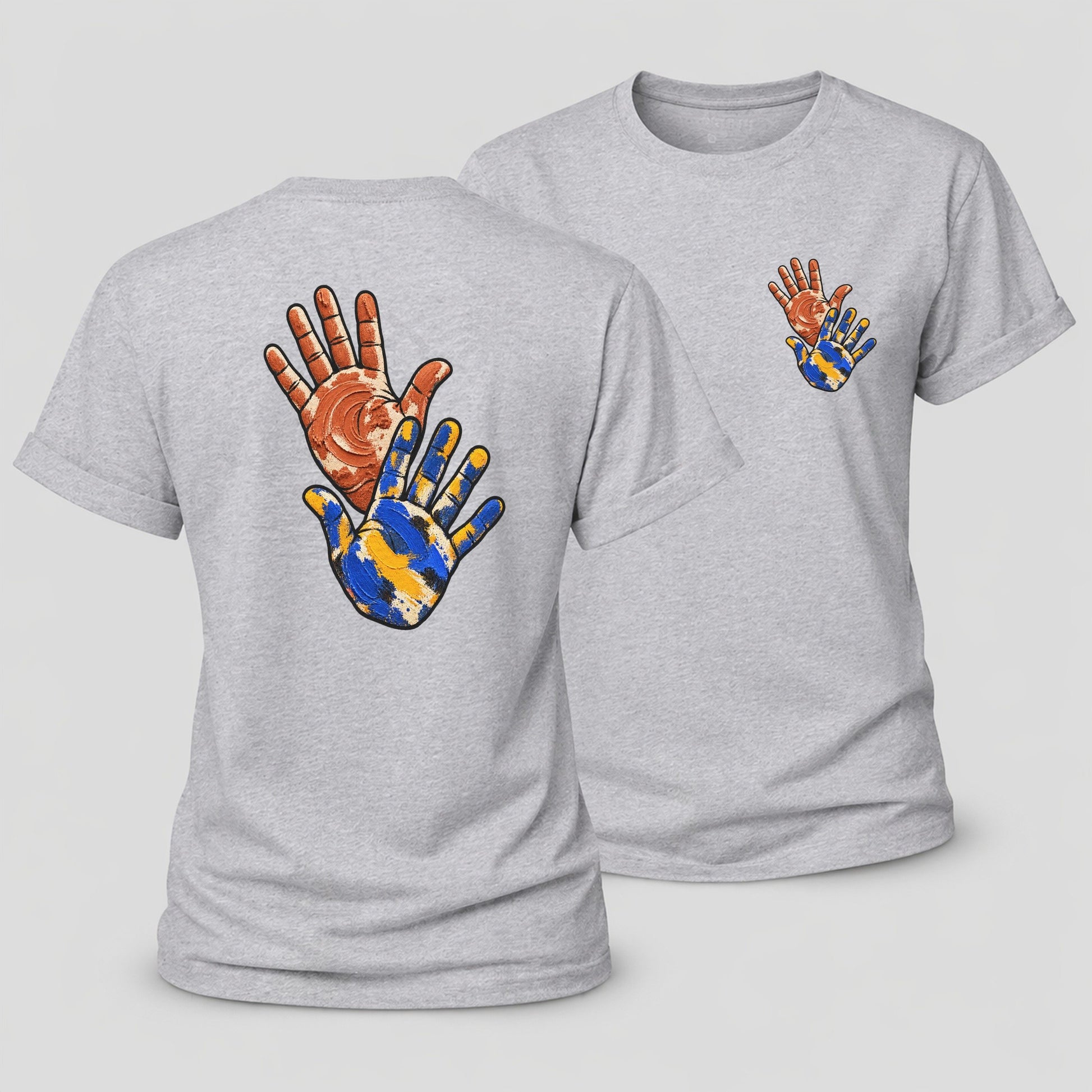 Clay And Color Hands Clay Color Makers Women's Cotton T-Shirt – Sport Grey