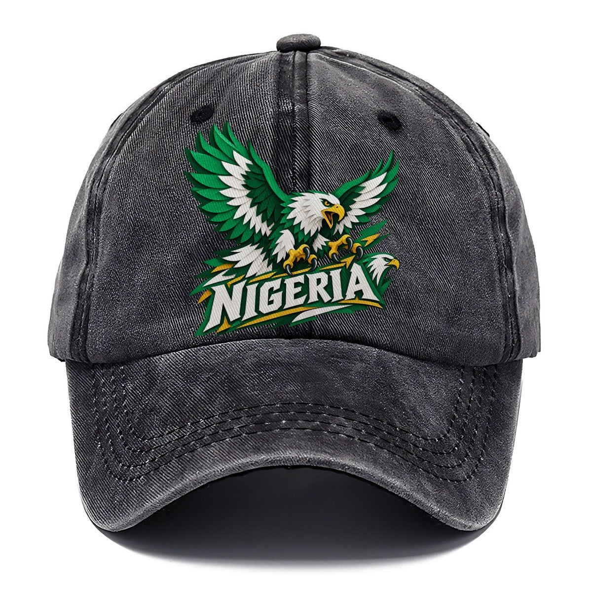 Nigeria Cut-Paper Retro Badge Classic Cap – Graphite
