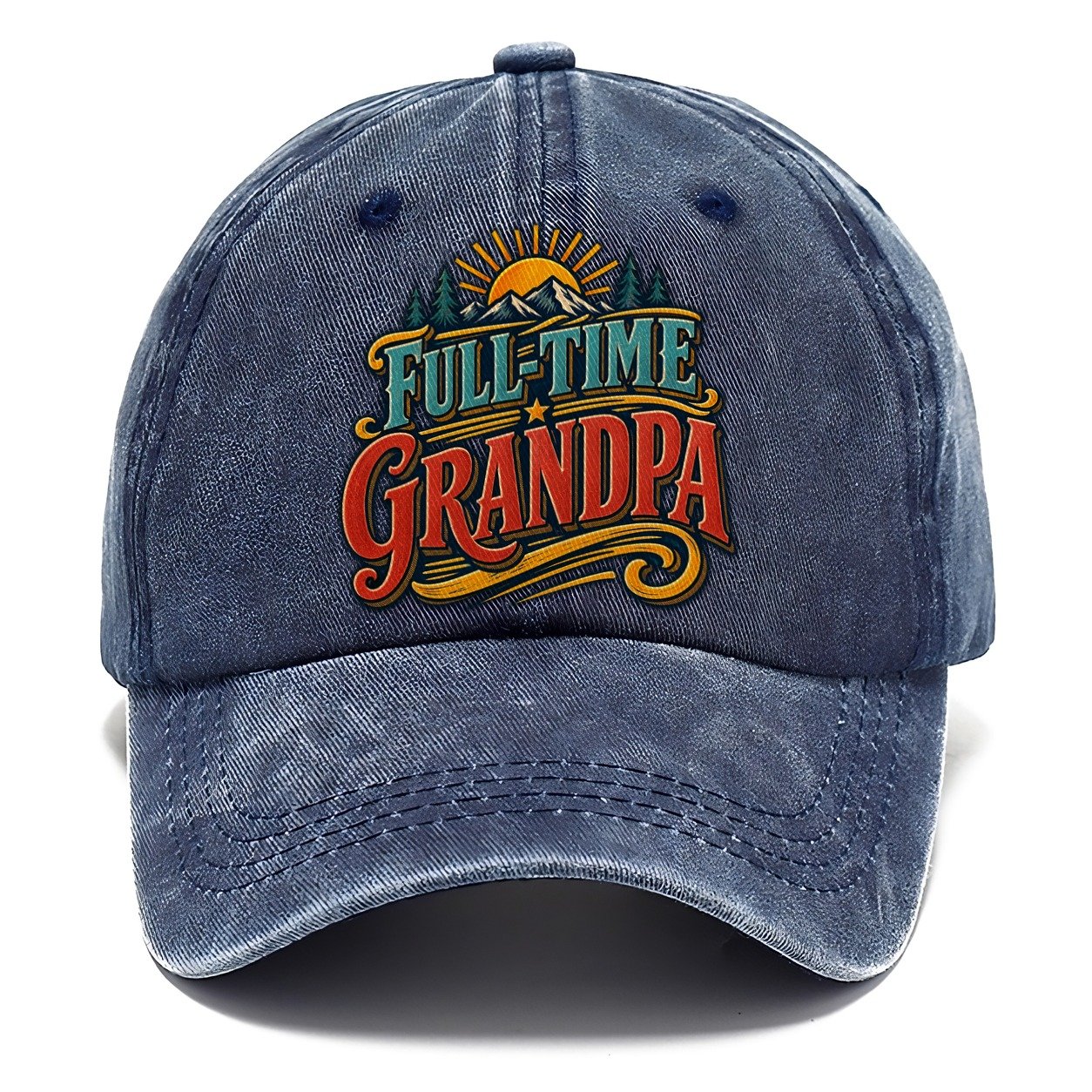 Full Time Grandpa Retired Living Classic Cap – Twilight Navy